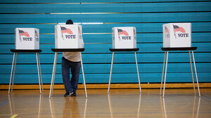 Inside of polling place