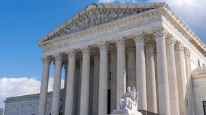 front of the Supreme Court building