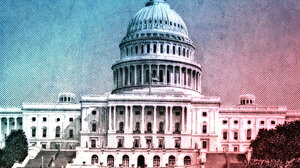 Illustration of the Capitol building in D.C.