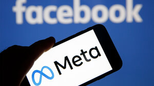 Facebook and Meta logos