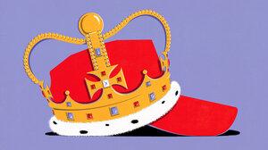 Crown laid on top of MAGA hat