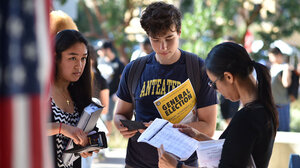 Students voting
