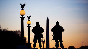 service members and Washington Monument