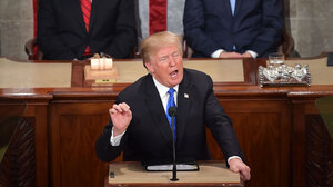 Trump speaking at State of the Union