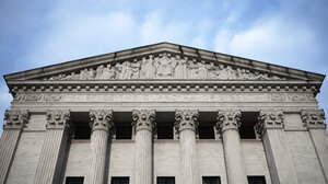 Top of Supreme Court building