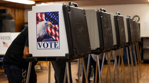 North Carolina voting booths