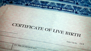Blank birth certificate