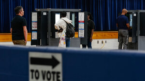 People at polling place