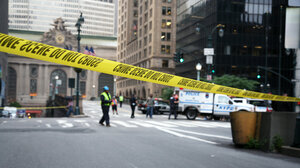 Crime scene tape in New York City