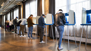 People voting