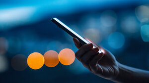 someone holding a phone