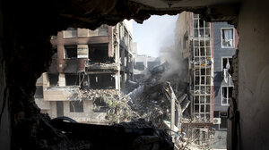 Destroyed building Iran
