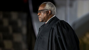 Justice Clarence Thomas in profile