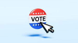 Image of a cursor over a vote button
