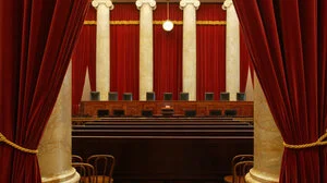 Empty Supreme Court courtroom