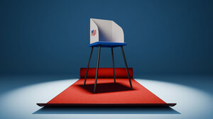 Illustration of a voting booth